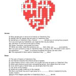 Valentines Day Crossword Puzzle | Will You Be My Valentine   Printable Valentine Crossword Puzzle