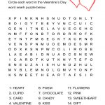 Valentine's Day Word Search Puzzle: Free Worksheet For February 14   February Crossword Puzzle Printable