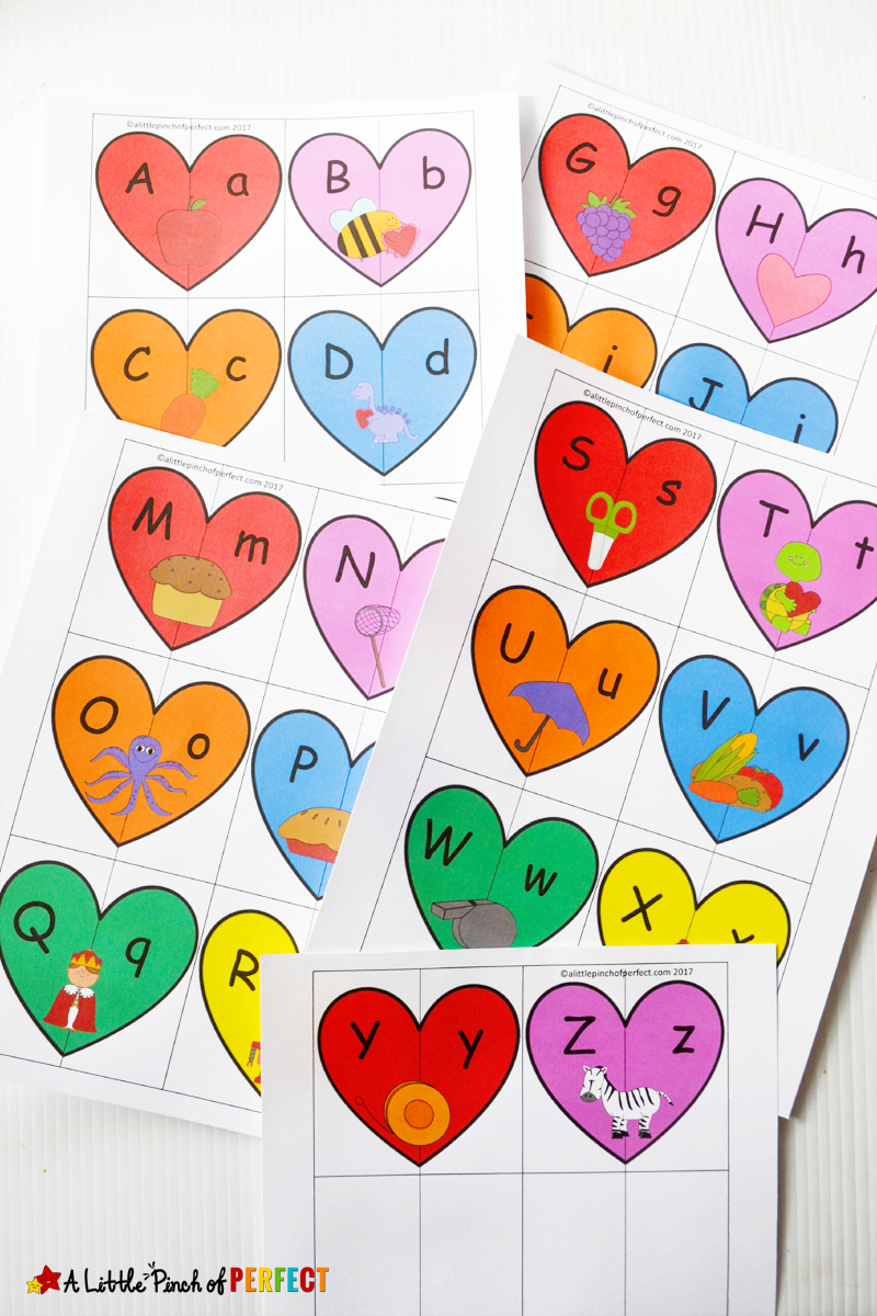 Valentine&amp;#039;s Heart Letters And Phonics Puzzles Free Printable - - Printable Valentine Heart Puzzle