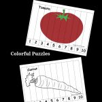Vegetable Number Puzzles For Kids   Pre K Pages   Printable Number Puzzles 1 10