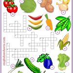 Vegetables Esl Printable Crossword Puzzle Worksheets For Kids   Printable Crossword Puzzles Esl