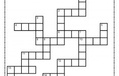 Printable Crossword Puzzles For 7Th Graders