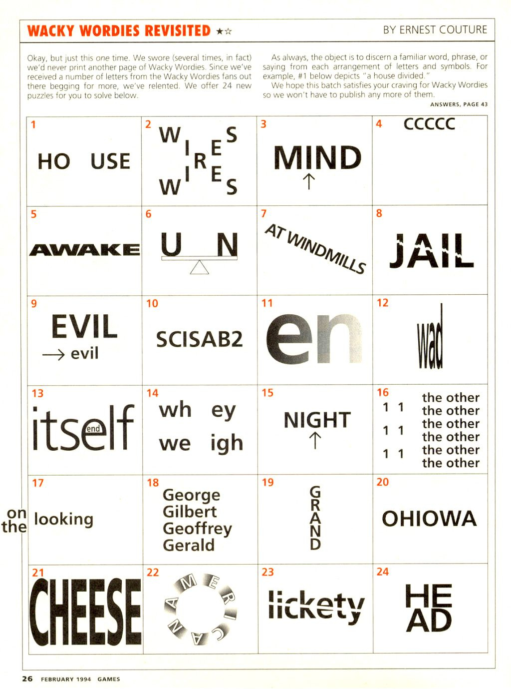 Wackie Wordies #68 | Wacky Words | Word Puzzles, Brain Teaser - Printable Mind Puzzle Games