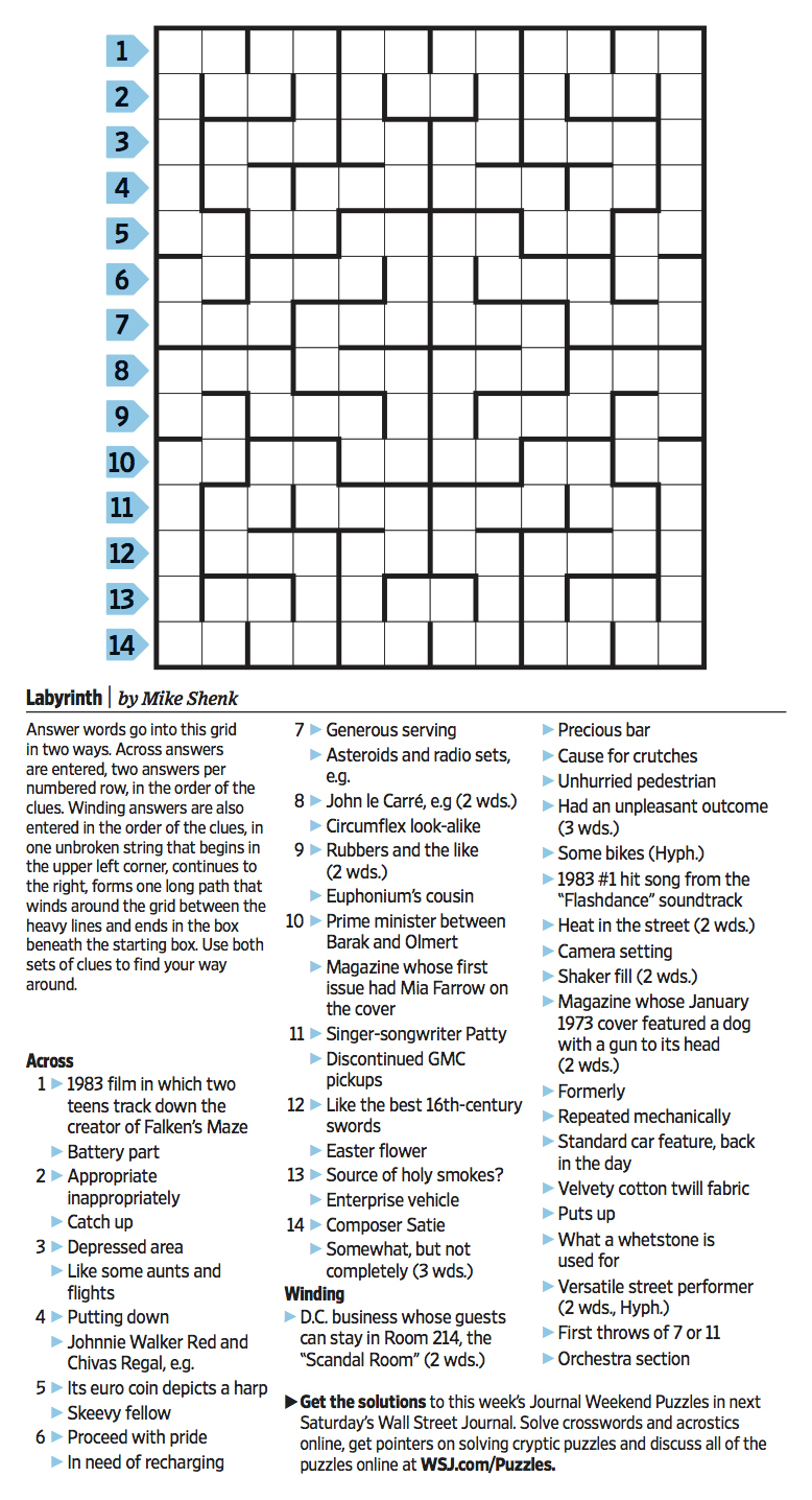 Wall Street Journal Crossword Contest - Journal Foto And Wallpaper - Wall Street Journal Printable Crossword Puzzles