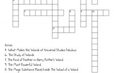 Printable Crossword Puzzles Harry Potter
