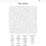 War Horse Word Search   Wordmint   Printable Horse Crossword Puzzles