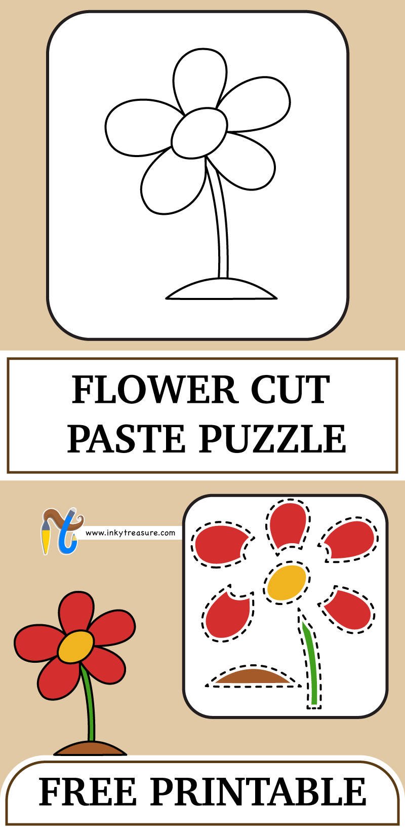 We Have Free Flower Cut And Paste Puzzle Printable For Kids.you Need - Printable Flower Puzzle