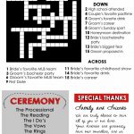 Wedding Program Fans Custom Crossword Puzzletwpweddings, $1.00   Printable Naruto Crossword Puzzles