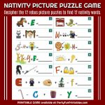Wendy Legendre On Twitter: "nativity Christmas Picture Puzzle Game   Printable Nativity Puzzle