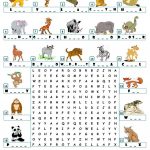 Wild Animals   Wordsearch Worksheet   Free Esl Printable Worksheets   Wildlife Crossword Puzzle Printable