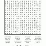 Winter Olympics Printable Word Search Puzzle   Printable Winter Puzzle
