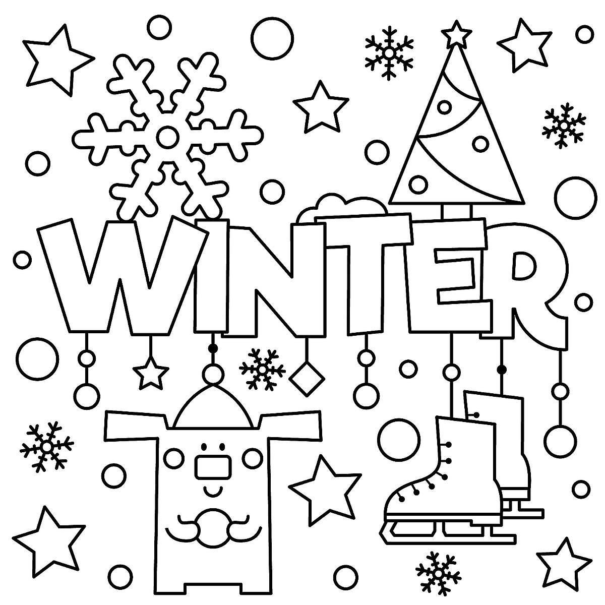 Winter Puzzle &amp;amp; Coloring Pages: Printable Winter-Themed Activity - Printable Winter Puzzle