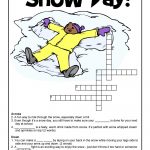 Winter Word Puzzles & Compound Words Vocabulary Worksheets | Woo! Jr   Printable Winter Crossword Puzzle