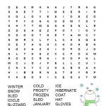 Winter Word Search Free Printable | Winter | Winter Word Search   Printable Crossword Puzzles Winter