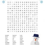 Winter Word Search Free Printable Worksheet   Printable Word Puzzles Pdf