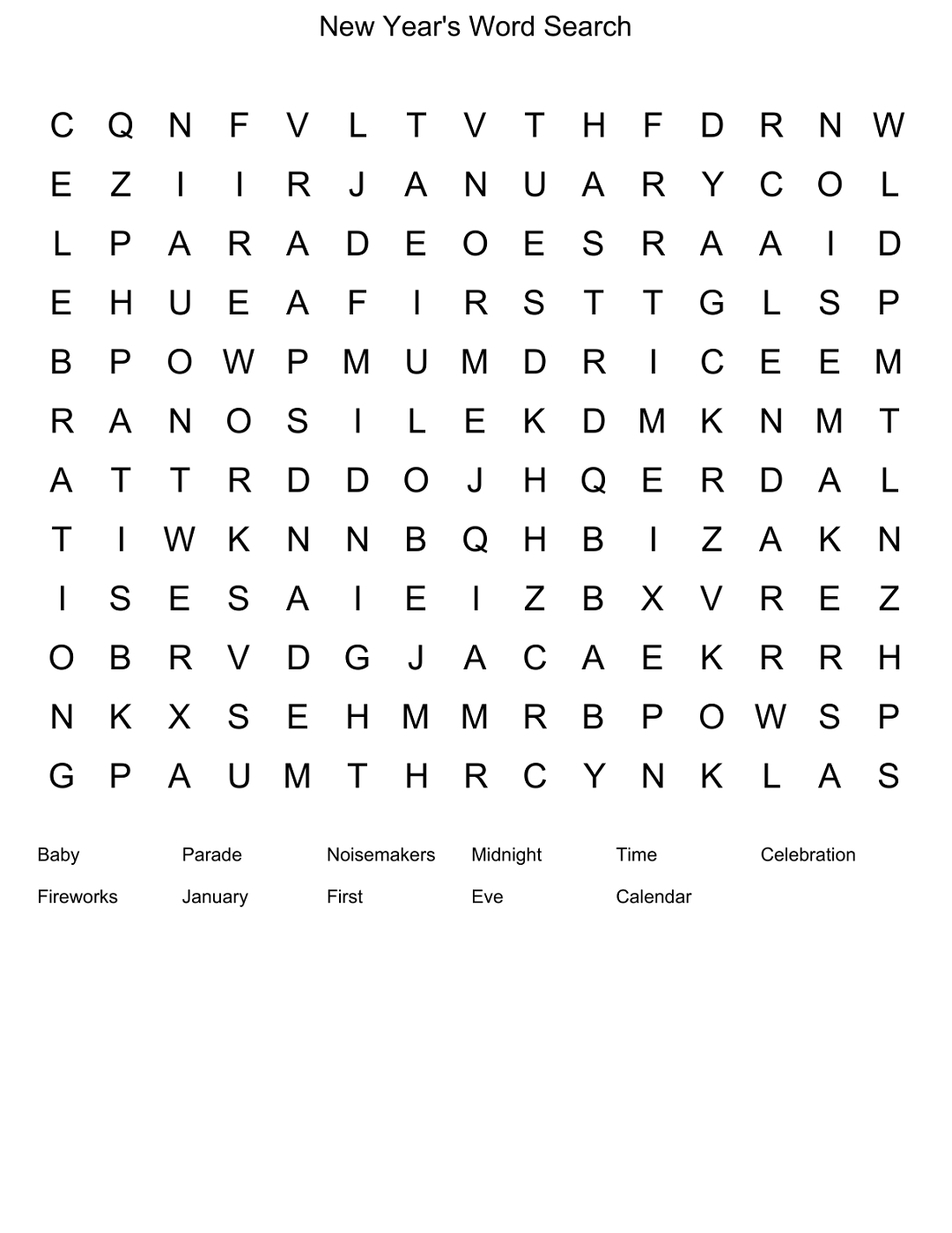 Word Search For Children Printable | Educative Puzzle For Kids | New - New Year&amp;amp;#039;s Printable Puzzles