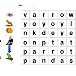 Word Search For Kindergarten Printable | Free Words Worksheets For   Printable Crossword Puzzle For Kindergarten