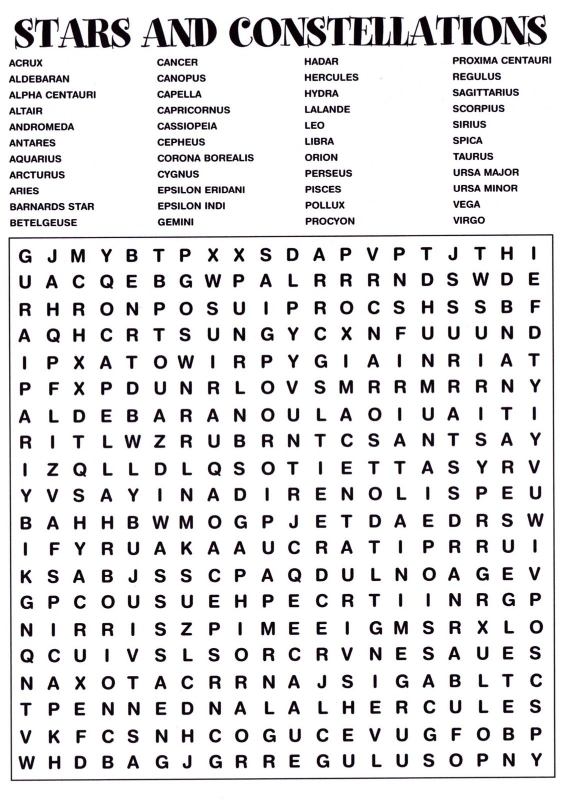 Word Search Resource 2 | Space Science English | Children&amp;#039;s Crafts - Science Crossword Puzzles Printable