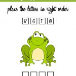 Words Puzzle Game With Cartoon Frog Place The Vector Image   Printable Frog Puzzle