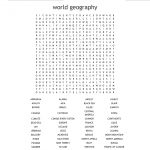 World Geography Word Search   Wordmint   Printable Geography Crossword