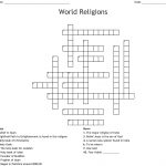 World Religions Crossword   Wordmint   Religious Crossword Puzzle Printable