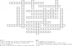 Wwi Crossword Puzzle Printable