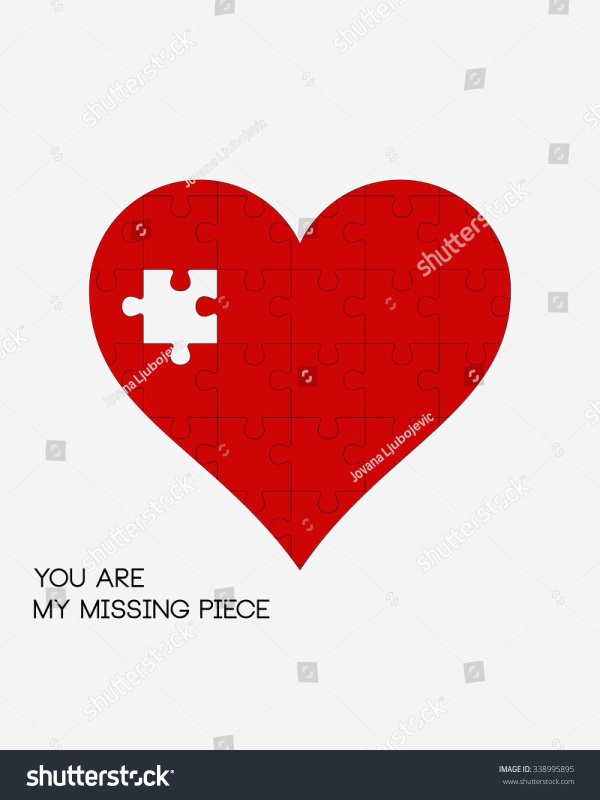 You My Missing Piece Puzzle Heart Stock Vector (Royalty Free - Print My Puzzle