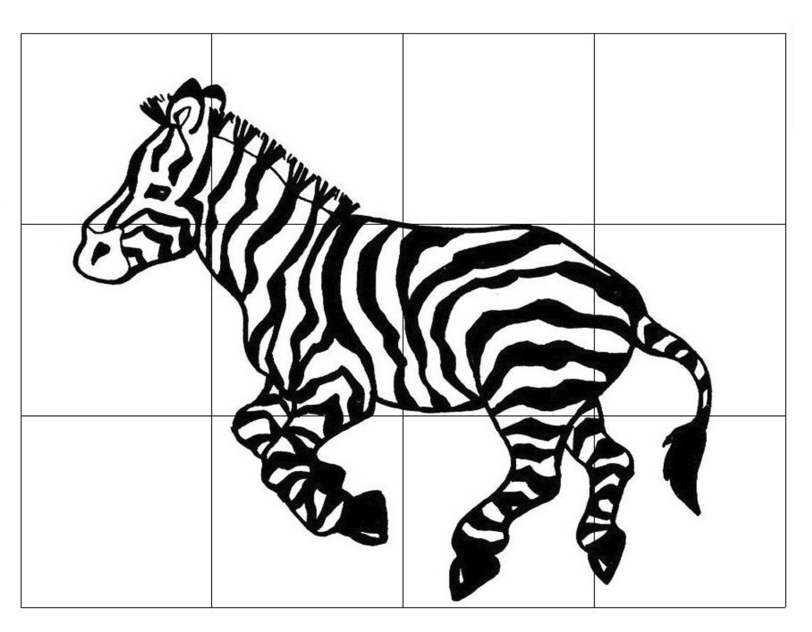 Zebra-Puzzle-For-Kids | Képek-Állatok - Zebra Puzzle, Animal Crafts - Printable Zebra Puzzles